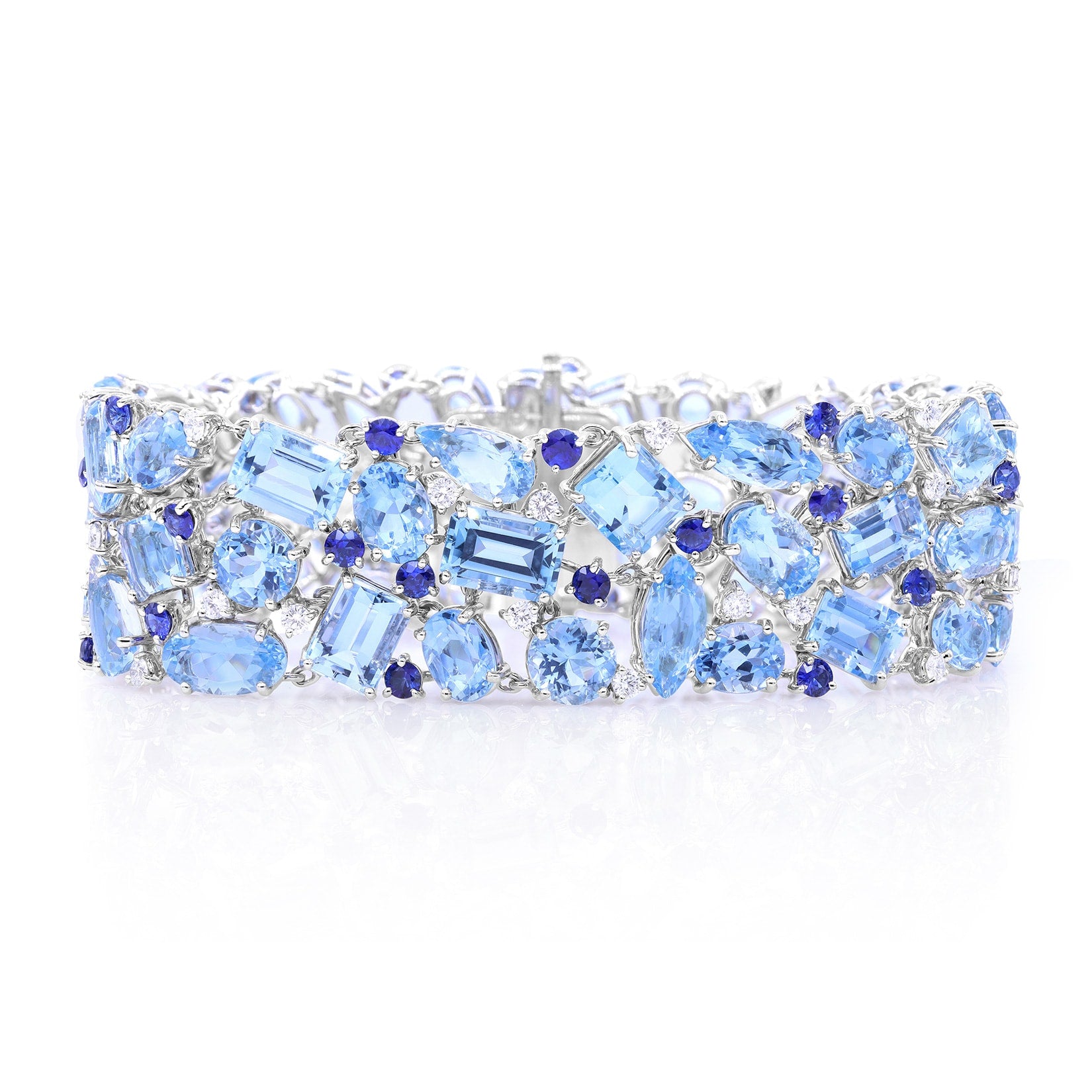 Oscar Heyman Wide Aquamarine Bracelet 804697