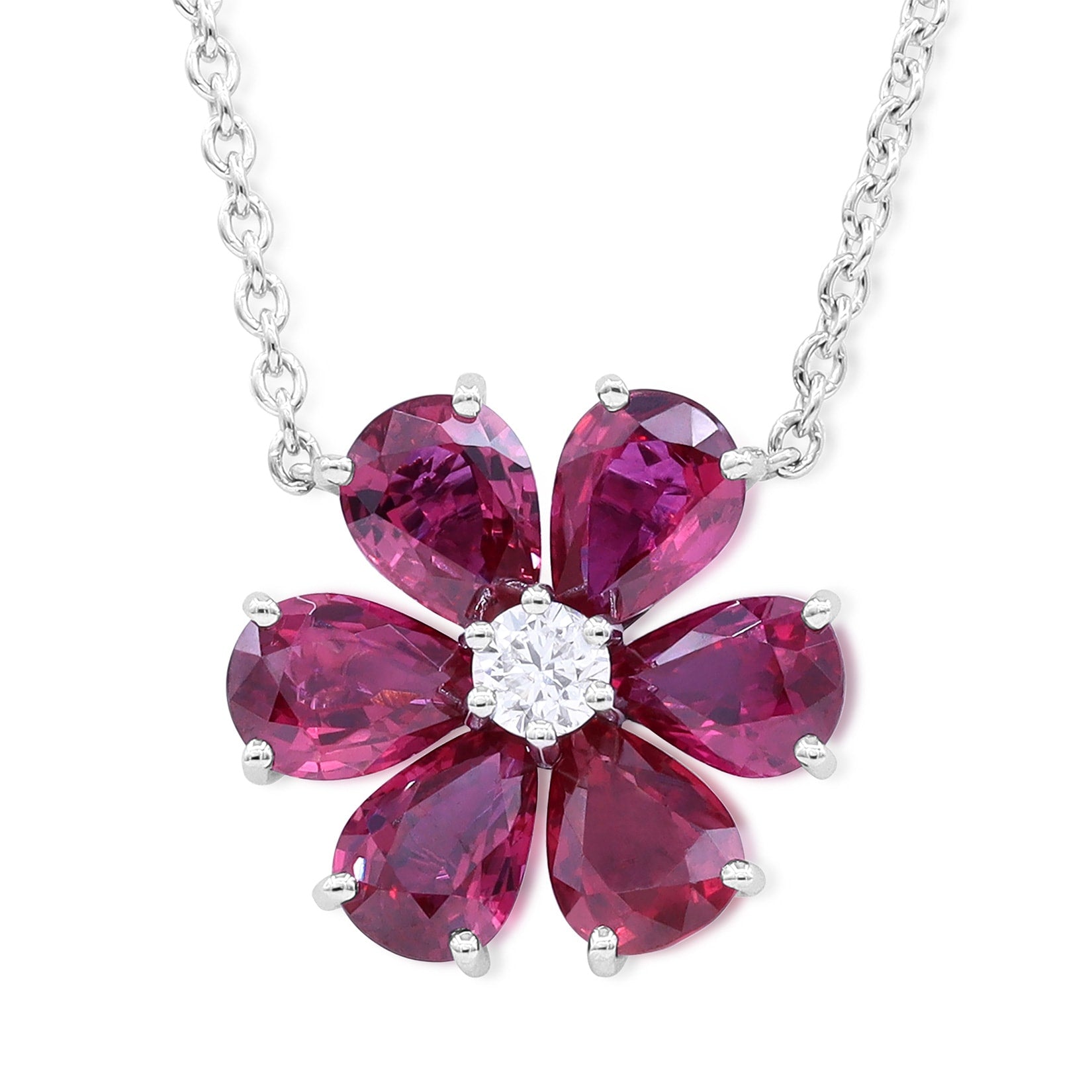 Oscar Heyman Ruby Flower Pendant 903244