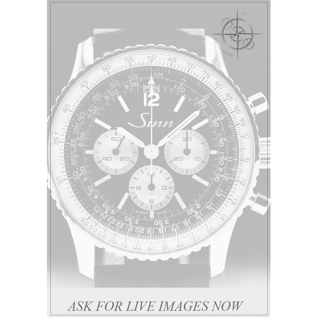 Sinn 903 Navigation Chronograph Black Dial on Leather Strap