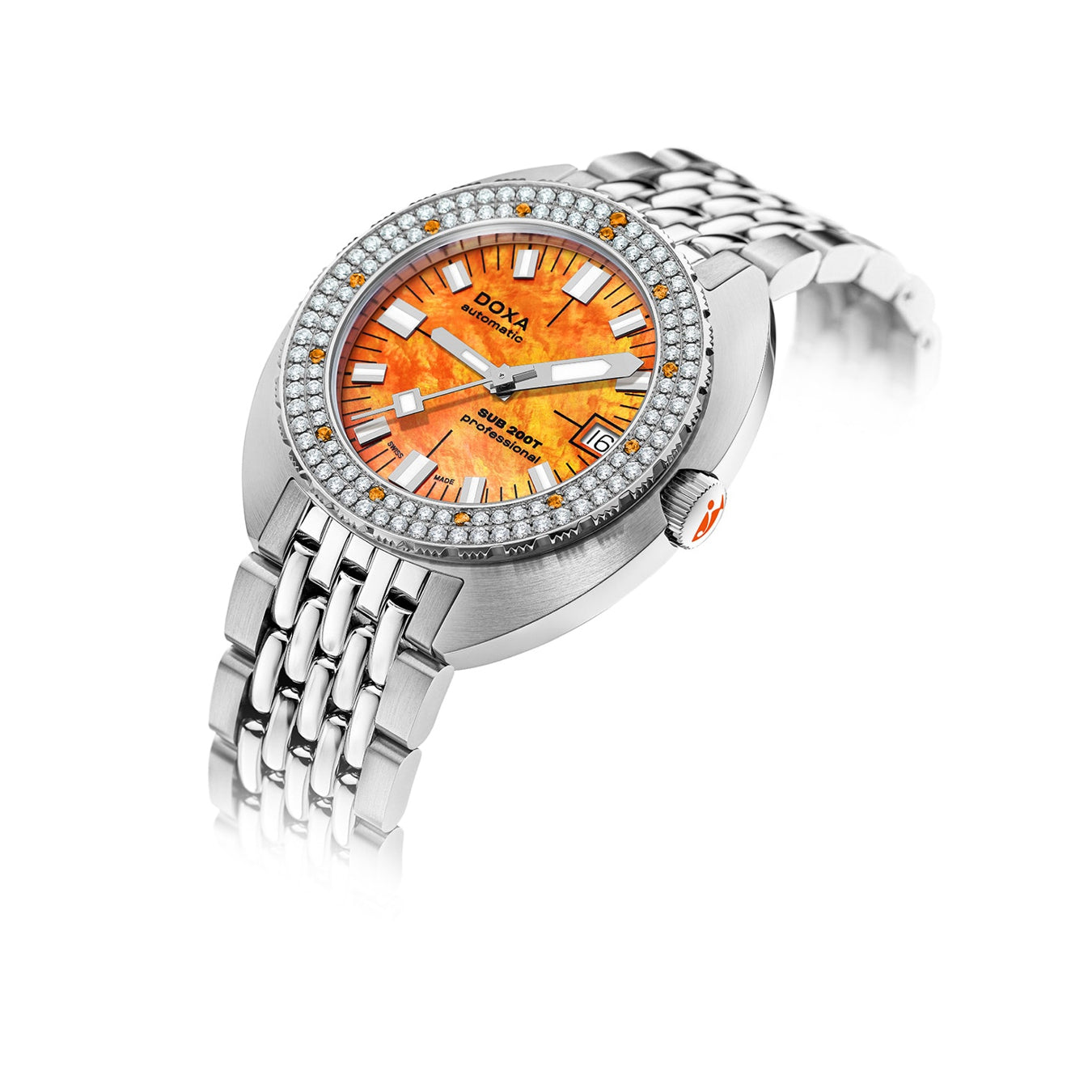 DOXA SUB 200T Diamonds 804.10D.351.10  Professional on Bracelet