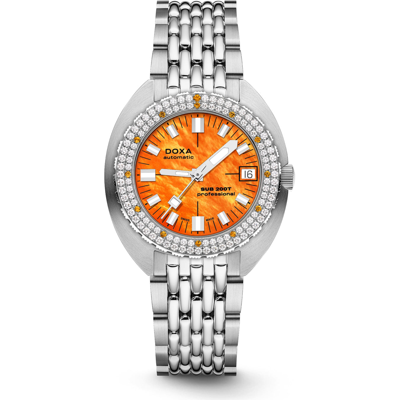 DOXA SUB 200T Diamonds 804.10D.351.10  Professional on Bracelet