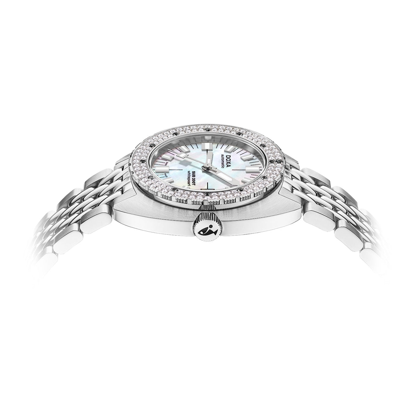 DOXA SUB 200T Diamonds 804.10D.011.10 Whitepearl on Bracelet