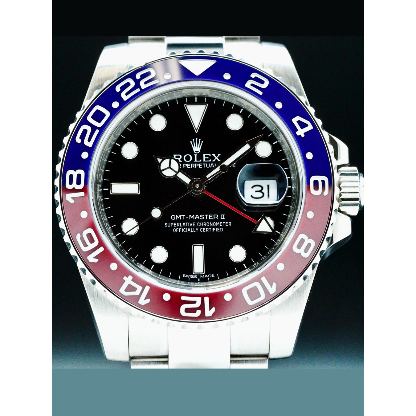 Rolex 116719BLRO Pepsi White Gold