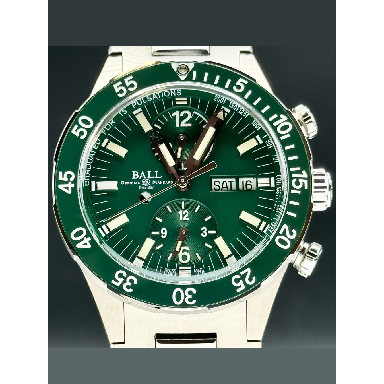 Ball Roadmaster Rescue Chronograph Green 41mm DC3030C-S2-GR
