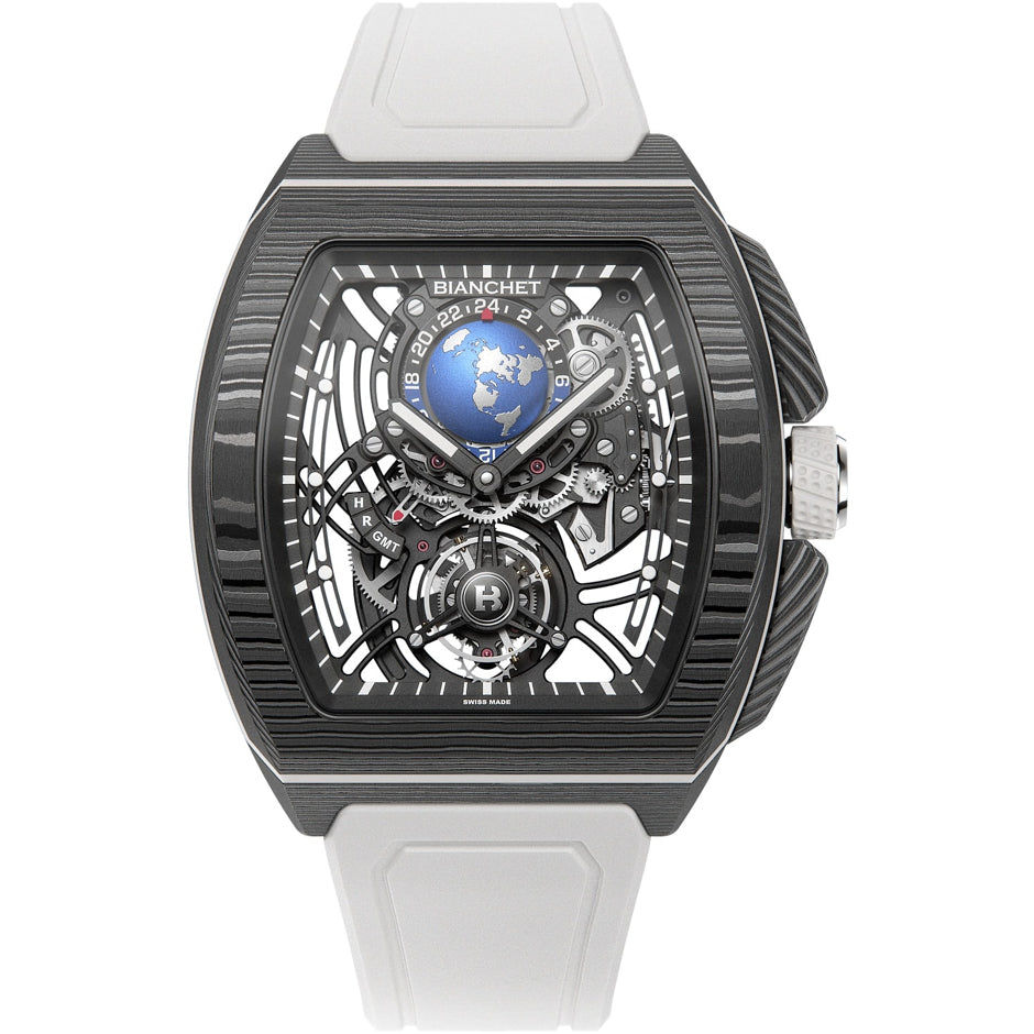 Bianchet Flying Tourbillon Sport GMT Carbon White CBWFTSG4
