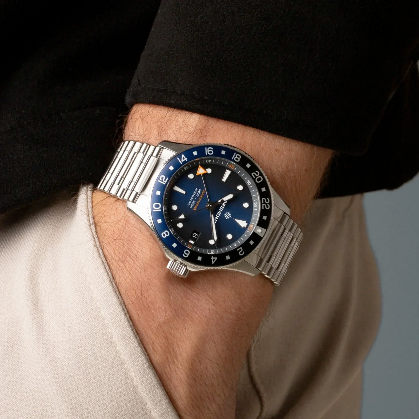 Bremont SM40-GMT-SS-BLBK-B Supermarine 300M GMT 'Glacier' Blue