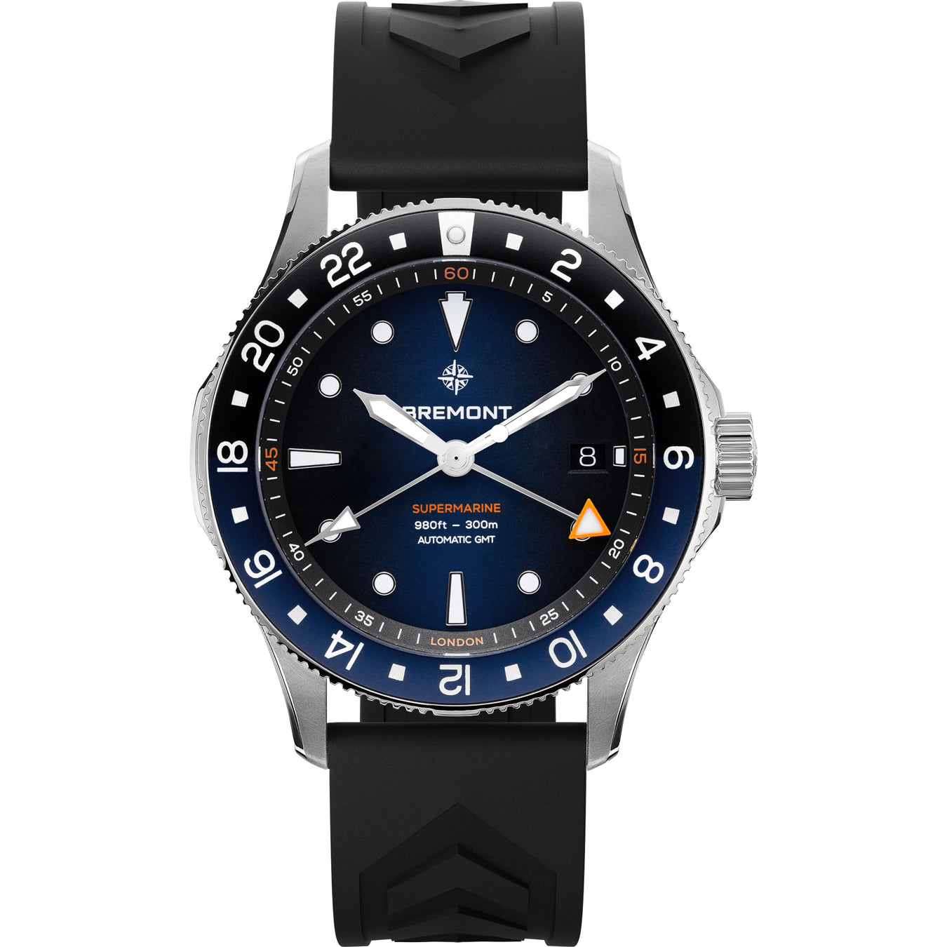 Bremont SM40-GMT-SS-BLBK-R-S Supermarine 300M GMT 'Glacier' Blue