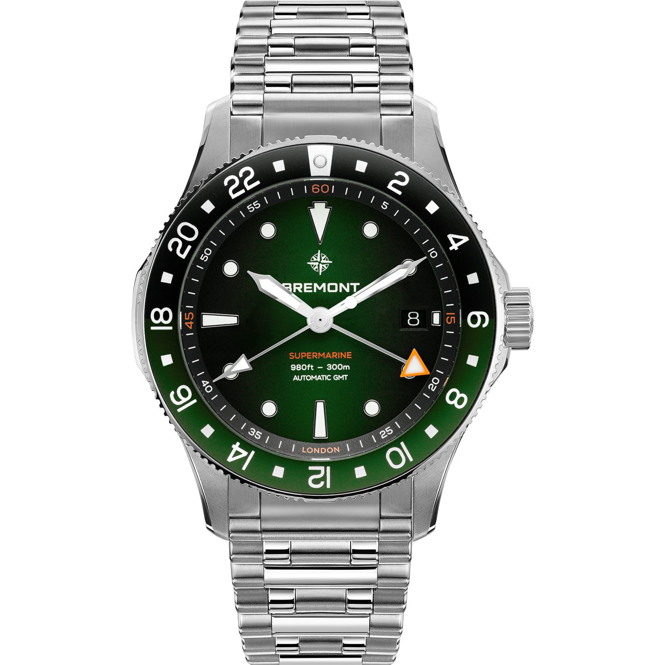 Bremont SM40-GMT-SS-GNBK-B Supermarine 300M GMT 'Tundra' Green