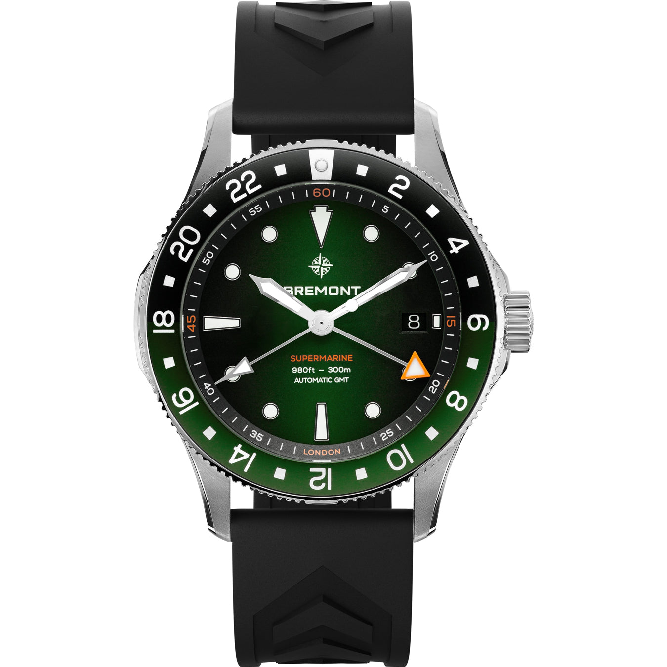 Bremont SM40-GMT-SS-GNBK-R-S Supermarine 300M GMT 'Tundra' Green