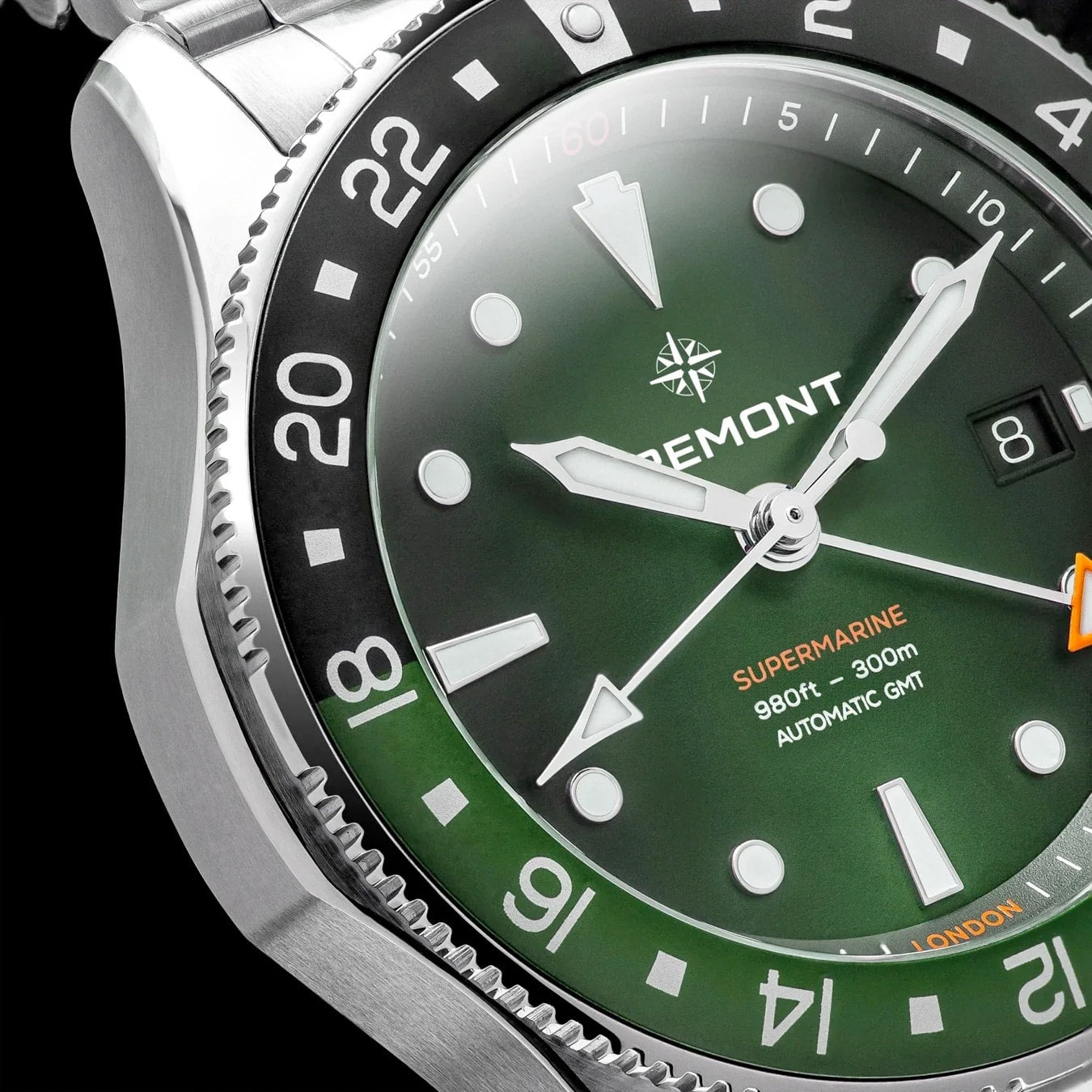 Bremont SM40-GMT-SS-GNBK-R-S Supermarine 300M GMT 'Tundra' Green