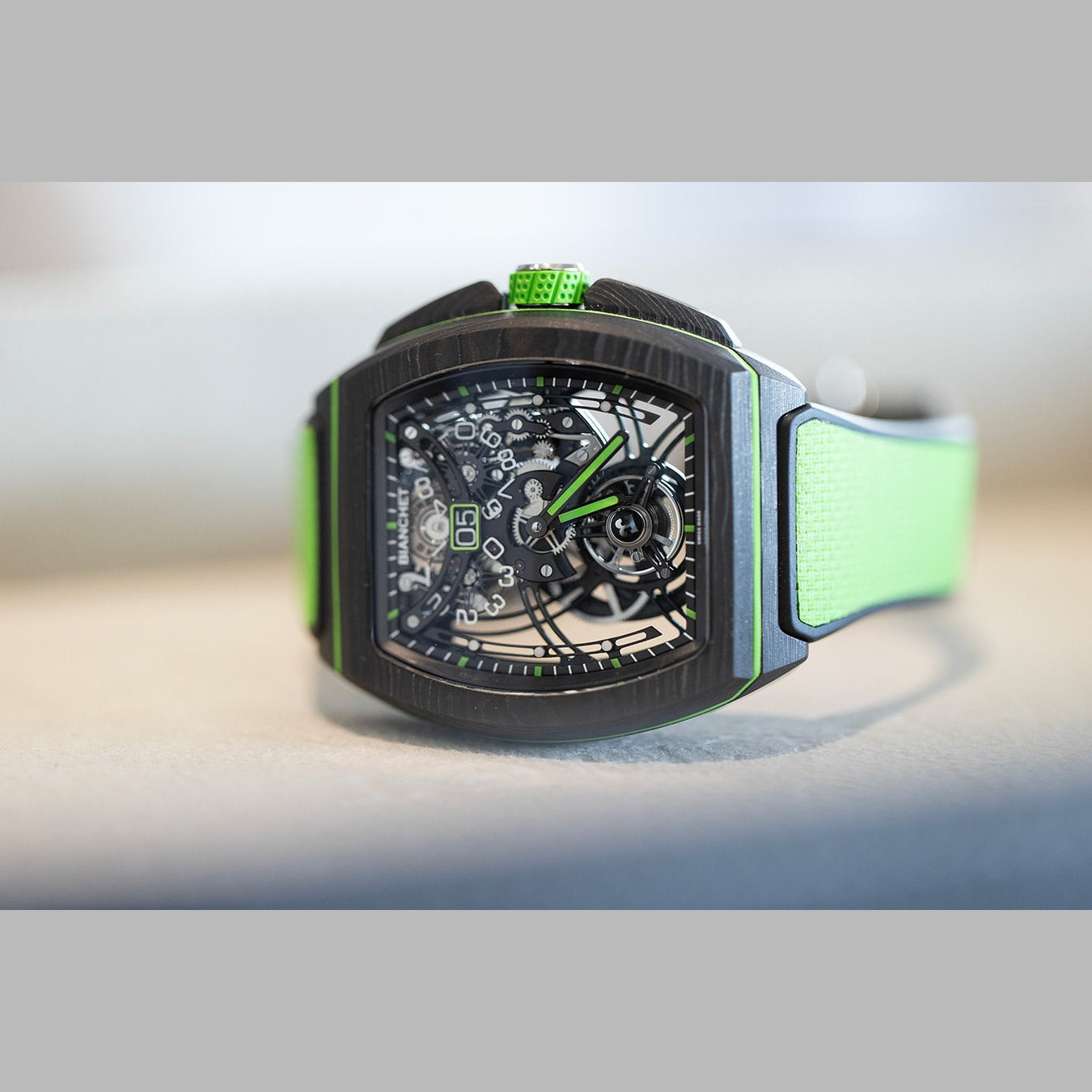 Bianchet Flying Tourbillon Grande Date B 1.618 Carbon Lime CBLFTGD4