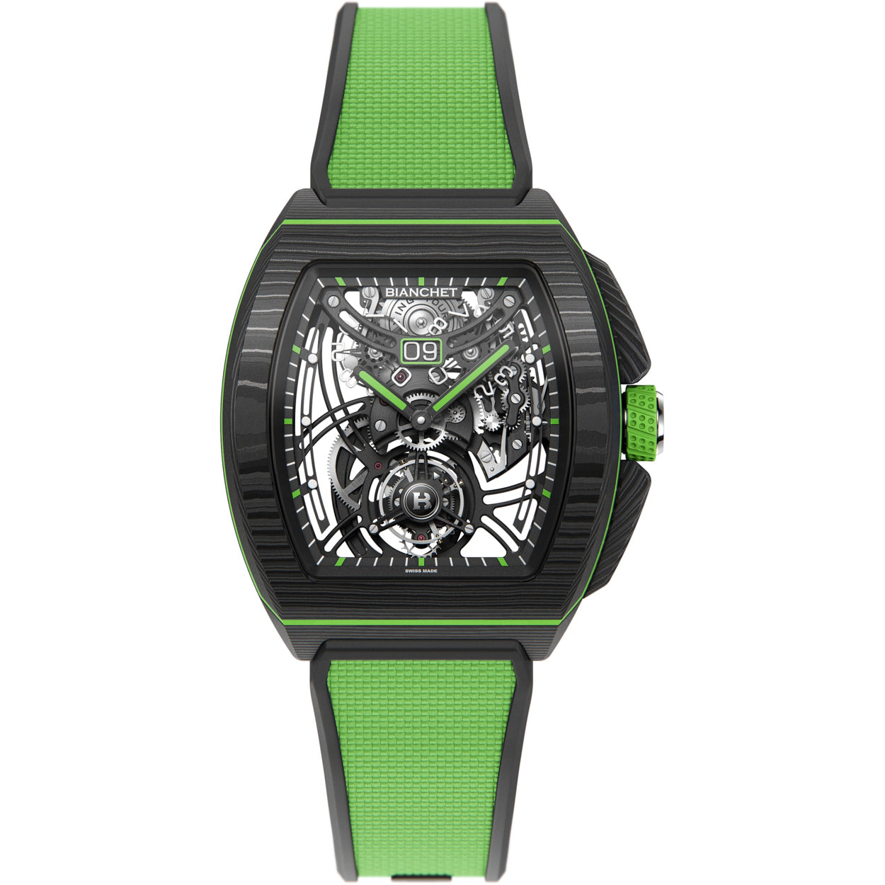 Bianchet Flying Tourbillon Grande Date B 1.618 Carbon Lime CBLFTGD4