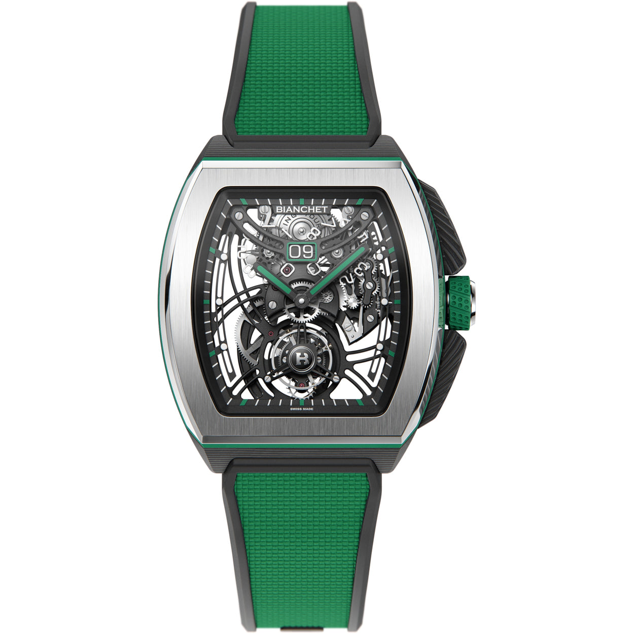 Bianchet Flying Tourbillon Grande Date B 1.618 Hybrid Green HBGFTGD4