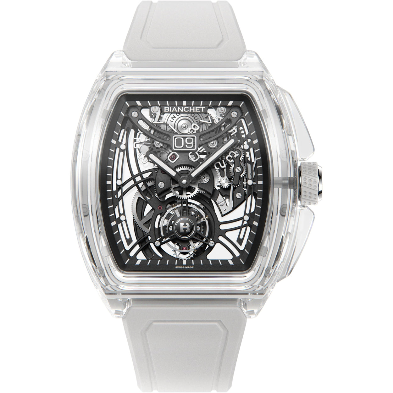 Bianchet Flying Tourbillon Grande Date B 1.618 Sapphire White SWFTGD4