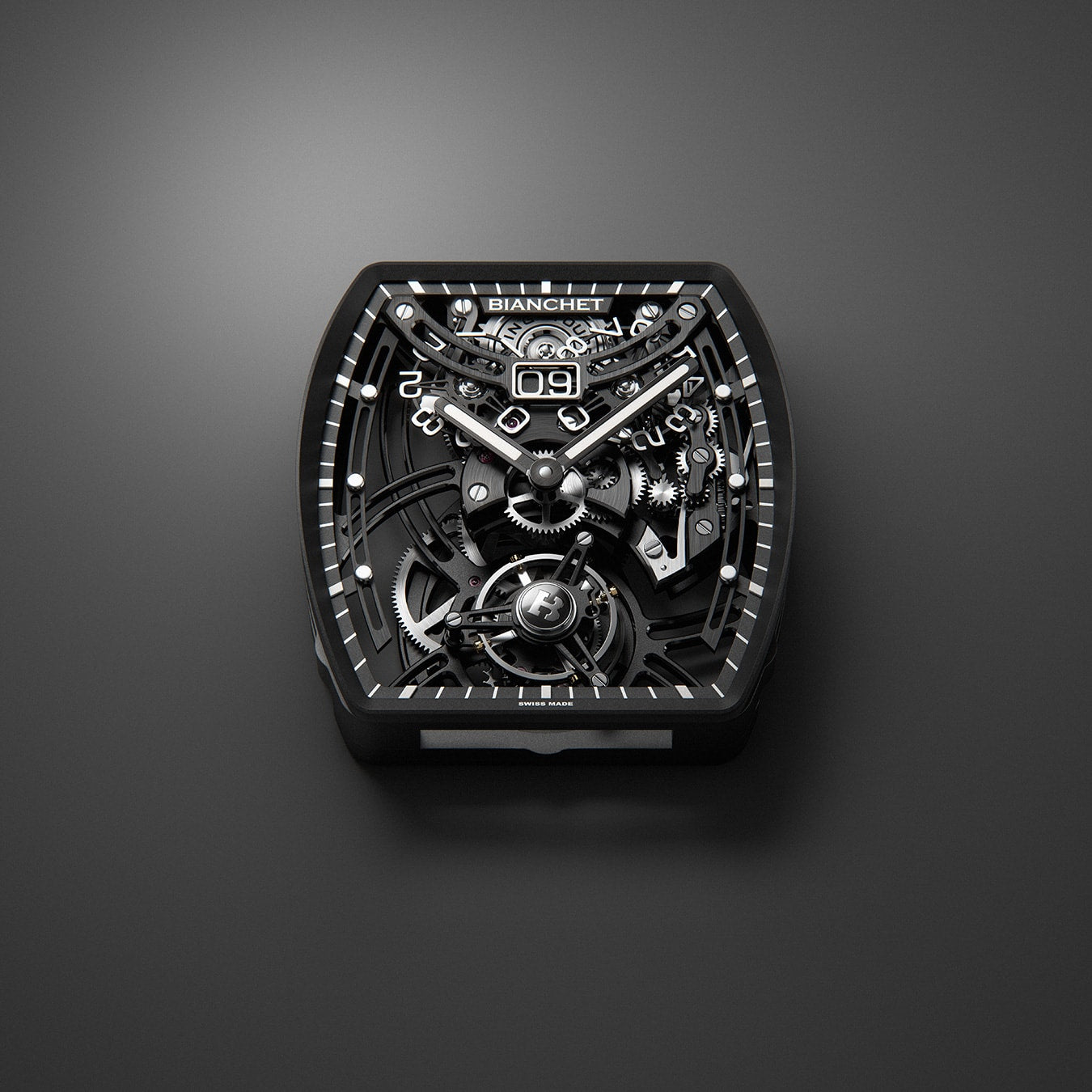 Bianchet Flying Tourbillon Grande Date B 1.618 Sapphire White SWFTGD4