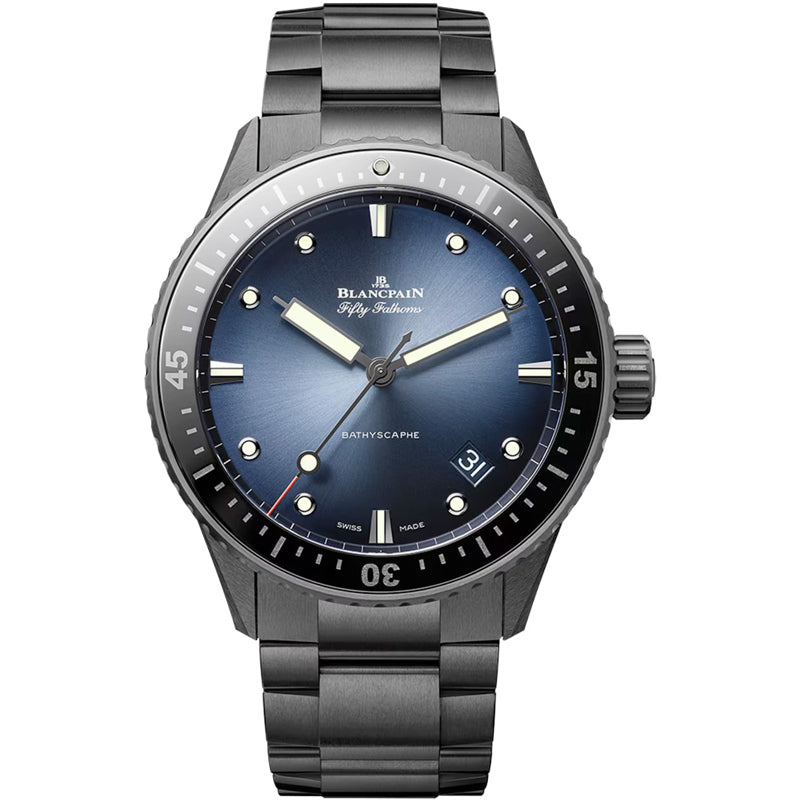 Blancpain 5000A 0140 01S Fifty Fathoms Bathyscaphe Automatic 43.6mm Blue Dial