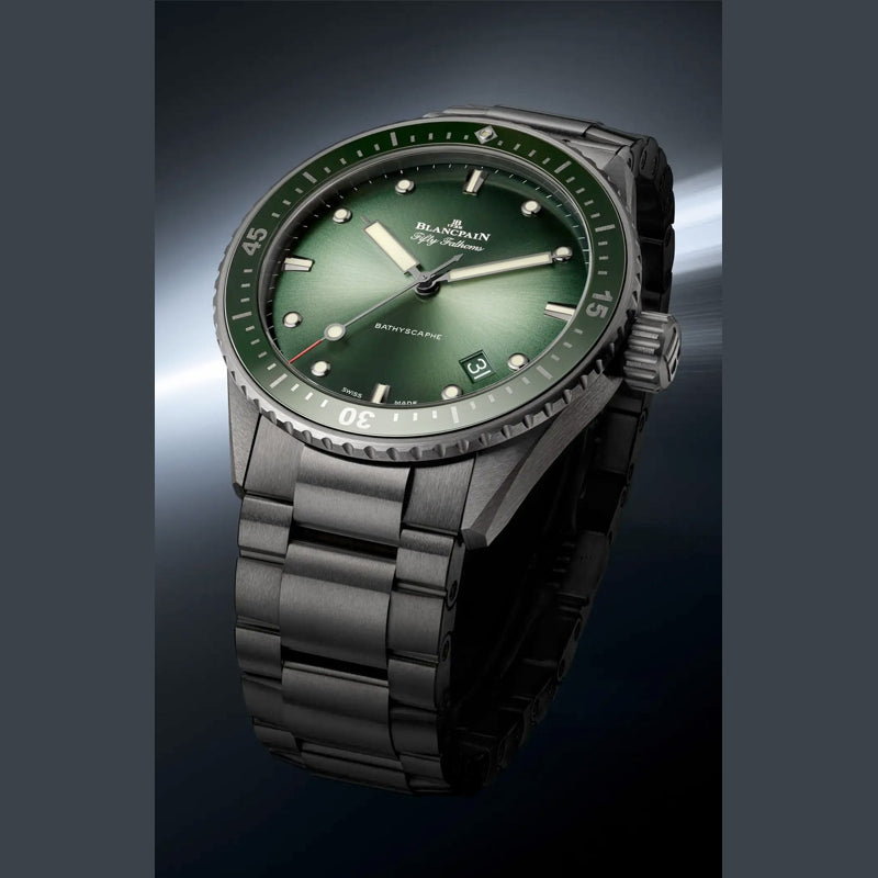 Blancpain 5000 0153 01S Fifty Fathoms Bathyscaphe Automatic 43.6mm Green Dial