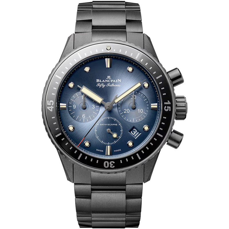Blancpain 5200 0140 01S Fifty Fathoms Bathyscaphe Chronographe Flyback Automatic 43.6mm Blue Dial