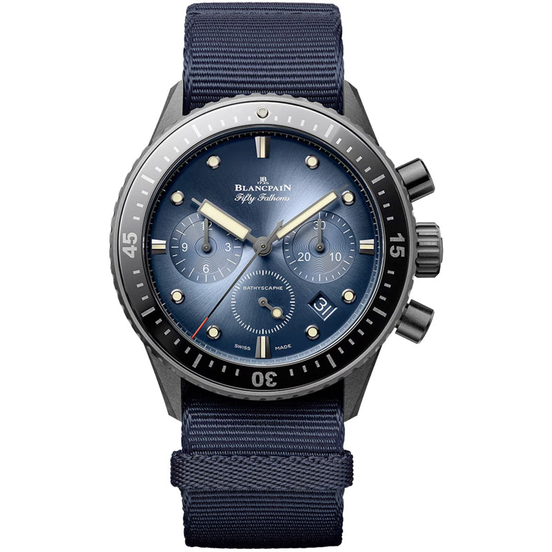 Blancpain 5200 0140 NAOA Fifty Fathoms Bathyscaphe Chronographe Flyback Automatic 43.6mm Blue Dial