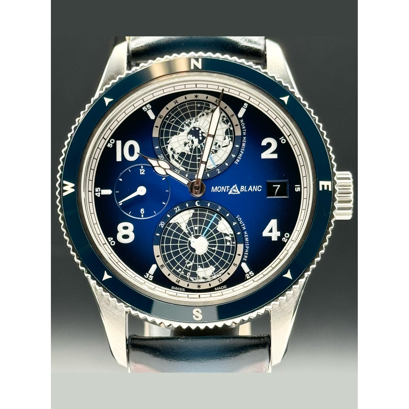Montblanc 125565 Geosphere 1858 Stainless Steel Blue