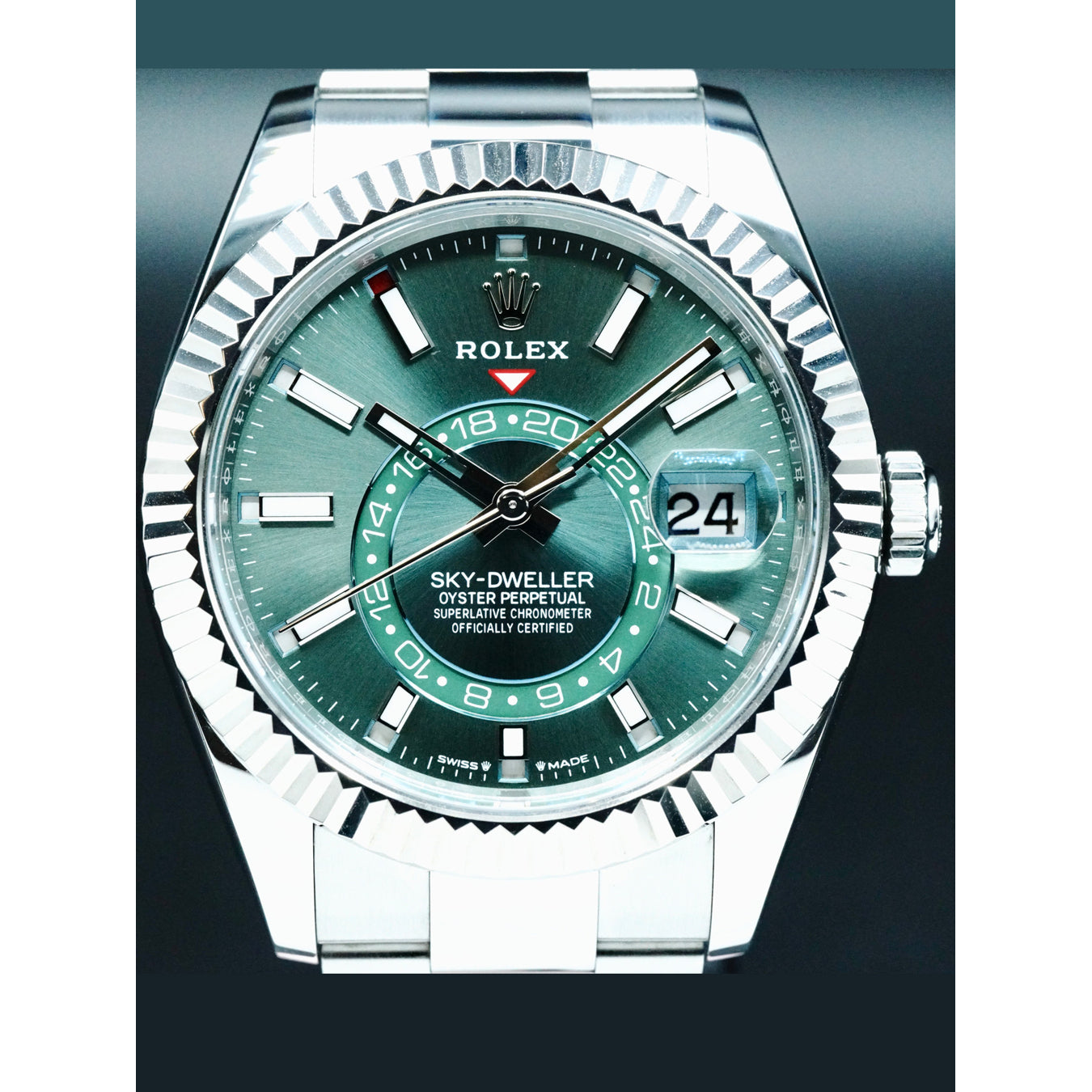 Rolex 336934 SkyDweller Stainless 42mm Green Dial