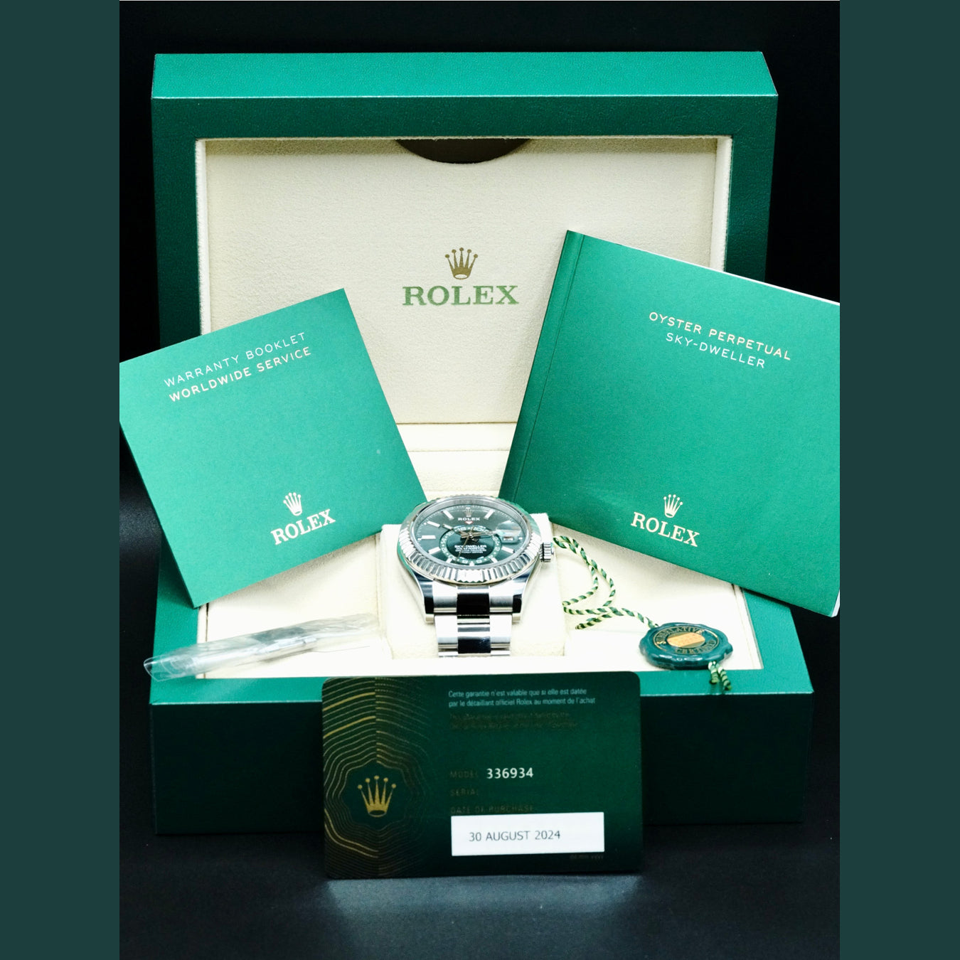 Rolex 336934 SkyDweller Stainless 42mm Green Dial
