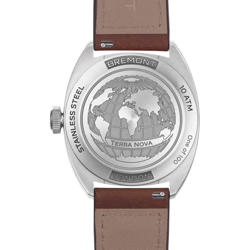 Bremont TN40-DT-SS-BR-L-S Terra Nova Date SS Caramel Dial Leather Strap