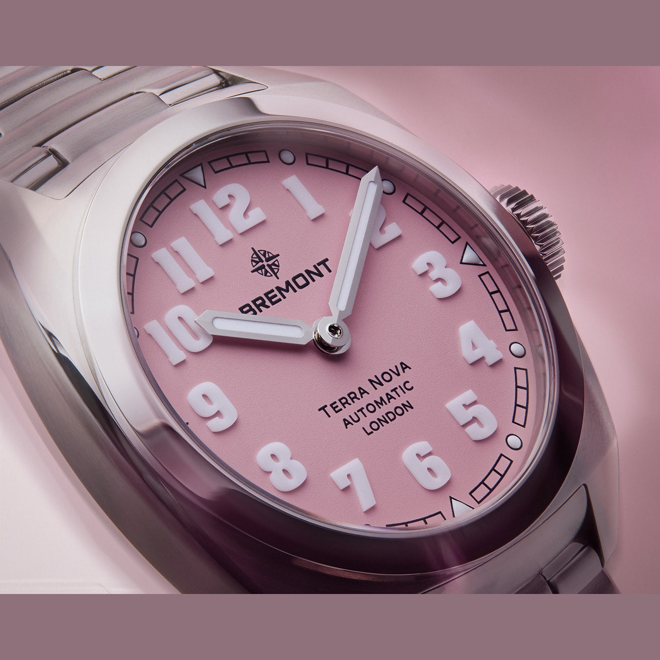 Bremont TN38-ND-SS-PK-B Terra Nova Pink Dial on Bracelet