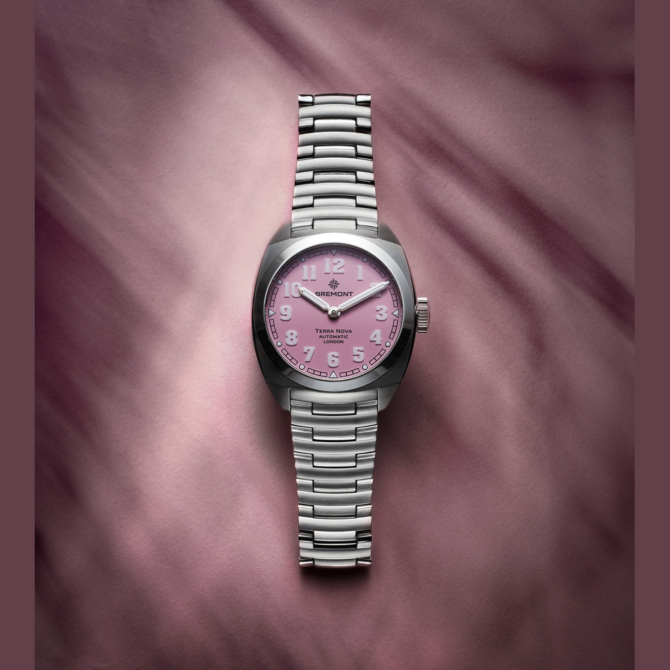 Bremont TN38-ND-SS-PK-B Terra Nova Pink Dial on Bracelet