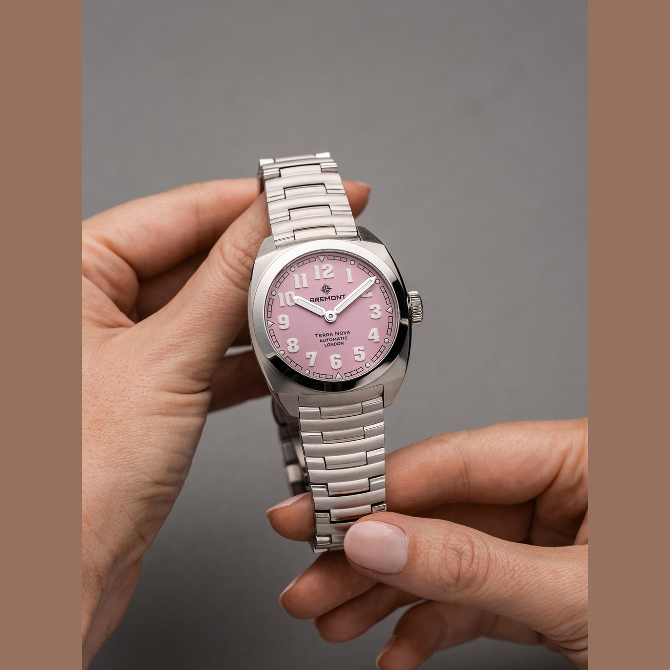 Bremont TN38-ND-SS-PK-B Terra Nova Pink Dial on Bracelet