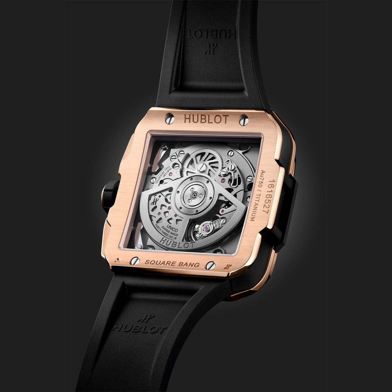 Hublot 821.OX.0180.RX.1204 Square Bang Unico King Gold Diamonds 42mm