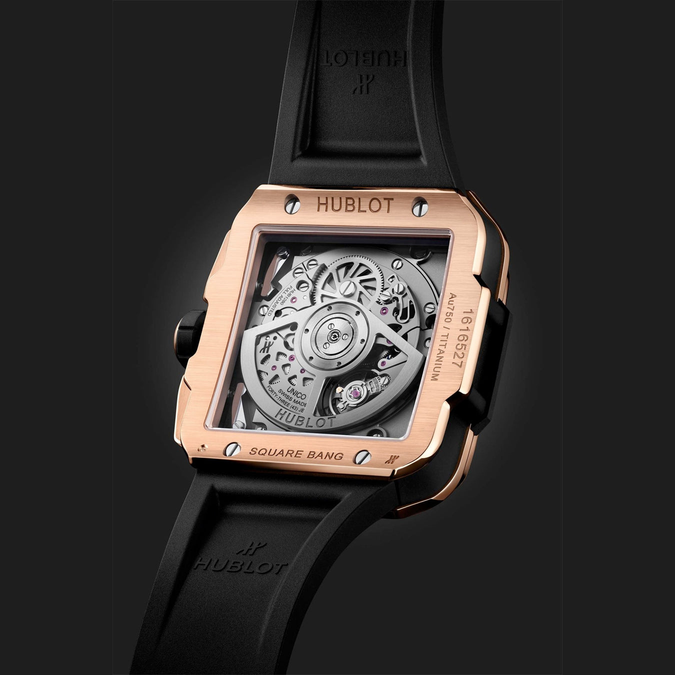 Hublot 821.OX.0180.RX.1604 Square Bang Unico King Gold Pavé 42mm
