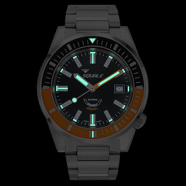 Squale Matic Satin Orange Bracelet MATICXSC.SQ22B