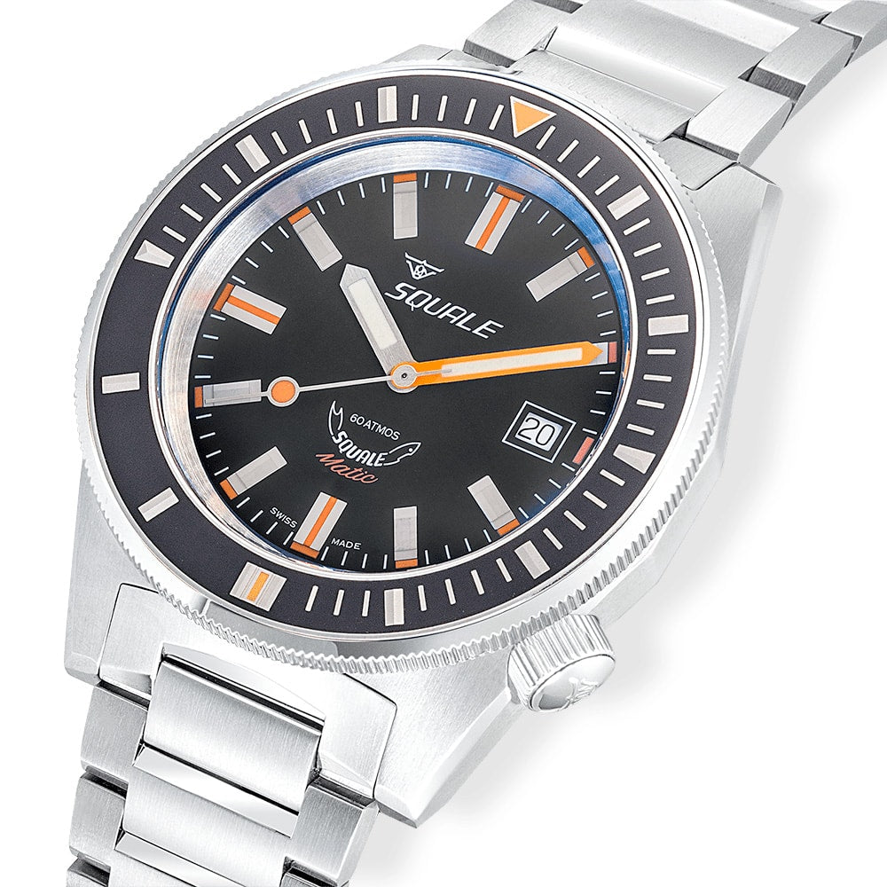 Squale Matic Satin Black Bracelet MATICXSG.SQ22B