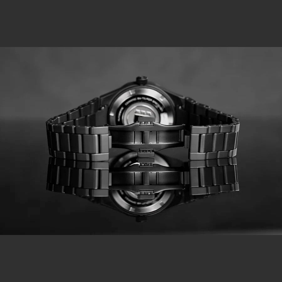 Nivada Grenchen 68020A77 F77 Black Ceramic Meteorite on Bracelet