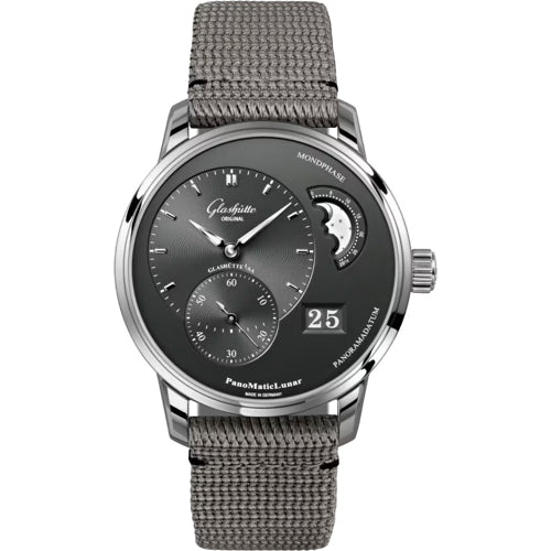 Glashütte Original 1-90-02-43-32-66 PanoMaticLunar Synthetic Grey Strap