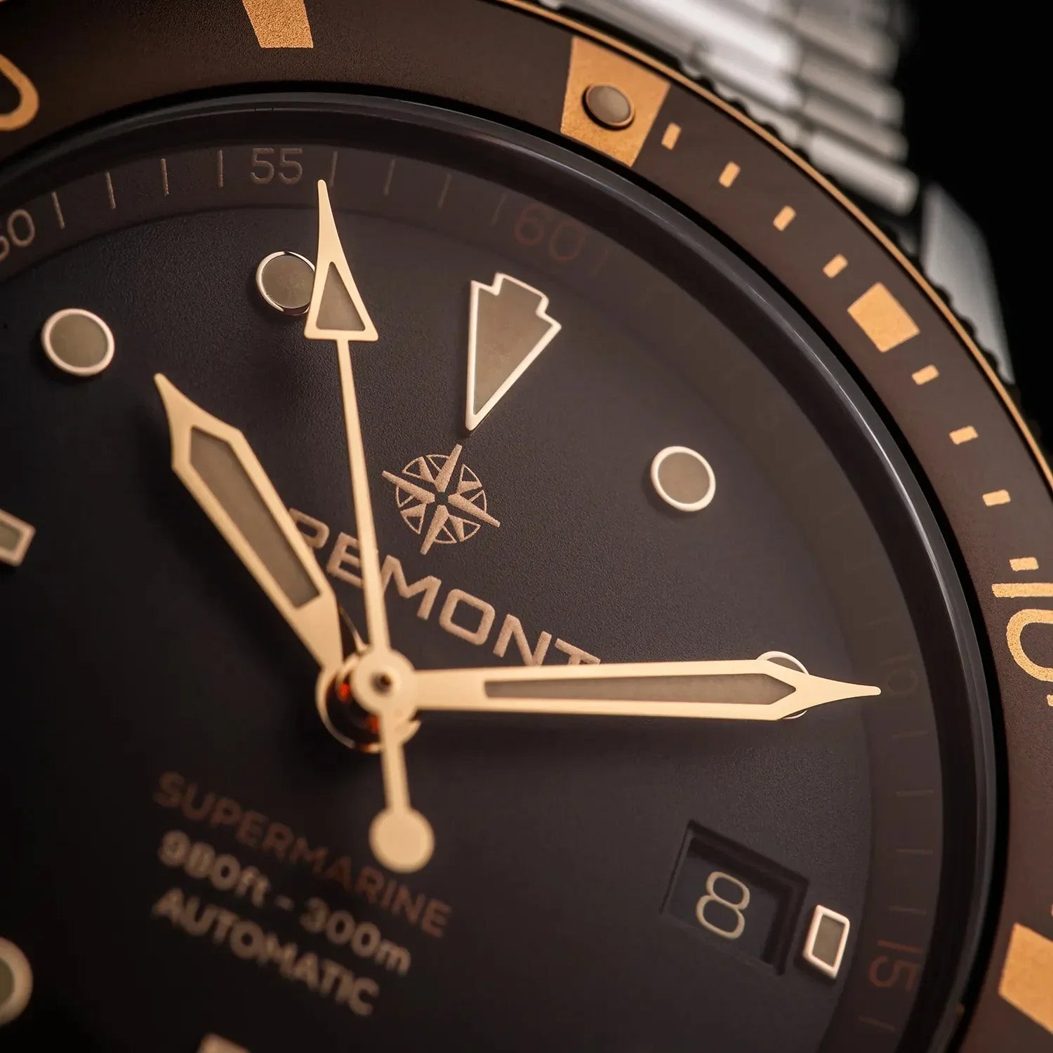 Bremont SM40-DT-BI-BR-B Supermarine 300M Date Brown Dial on Bracelet