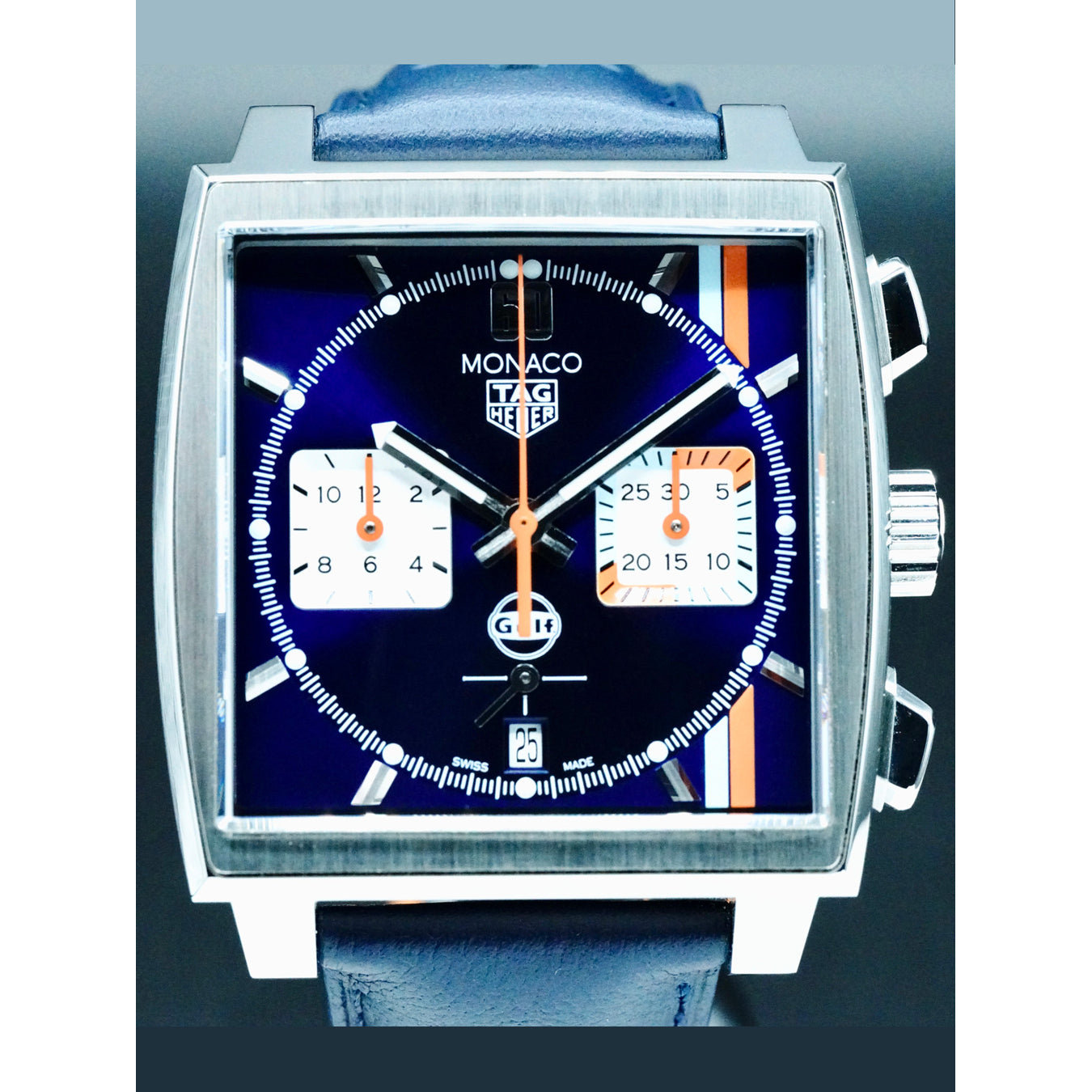 Tag Heuer CBL2115.FC6494 Monaco Gulf Chronograph 39mm Blue Dial