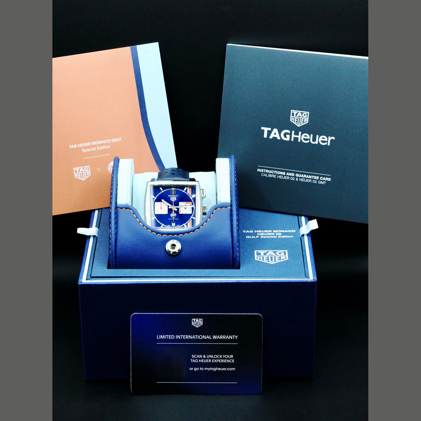 Tag Heuer CBL2115.FC6494 Monaco Gulf Chronograph 39mm Blue Dial