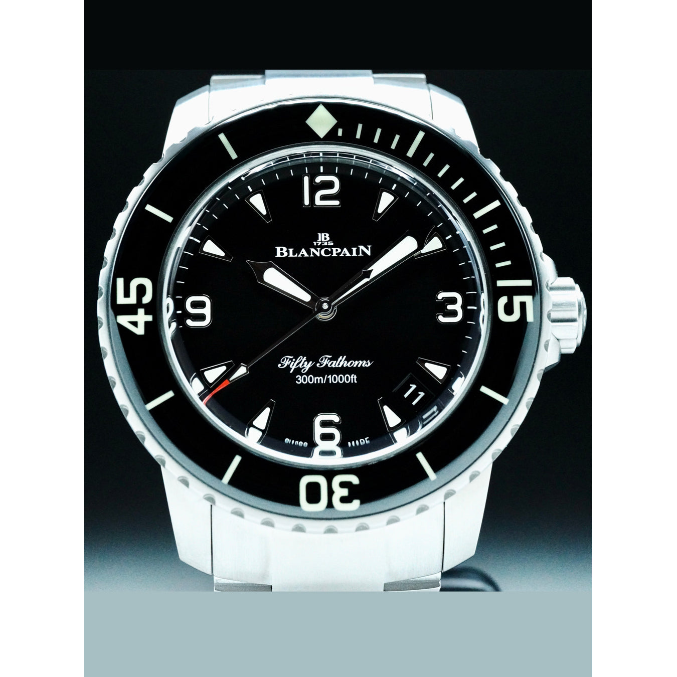 Blancpain 5010 12B30 98S Fifty Fathoms Automatic 42mm Black Dial