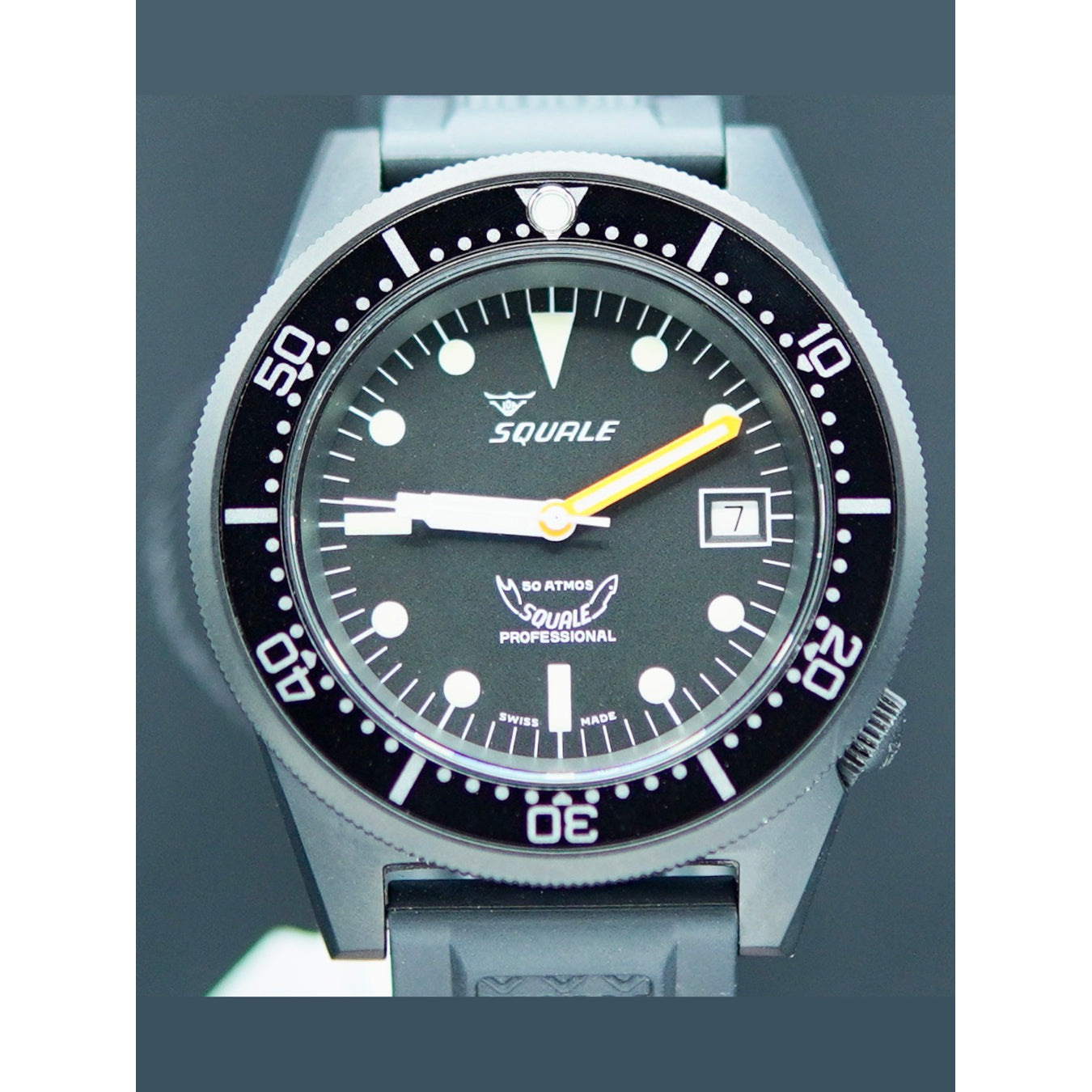 Squale 1521 Pvd Steel Black on Strap 1521PVD.VO