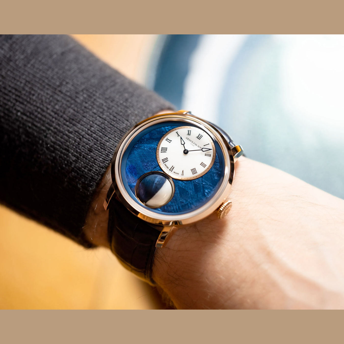 Arnold & Son 1LMAR.Z01A.C211R Luna Magna Red Gold Meteorite 44mm