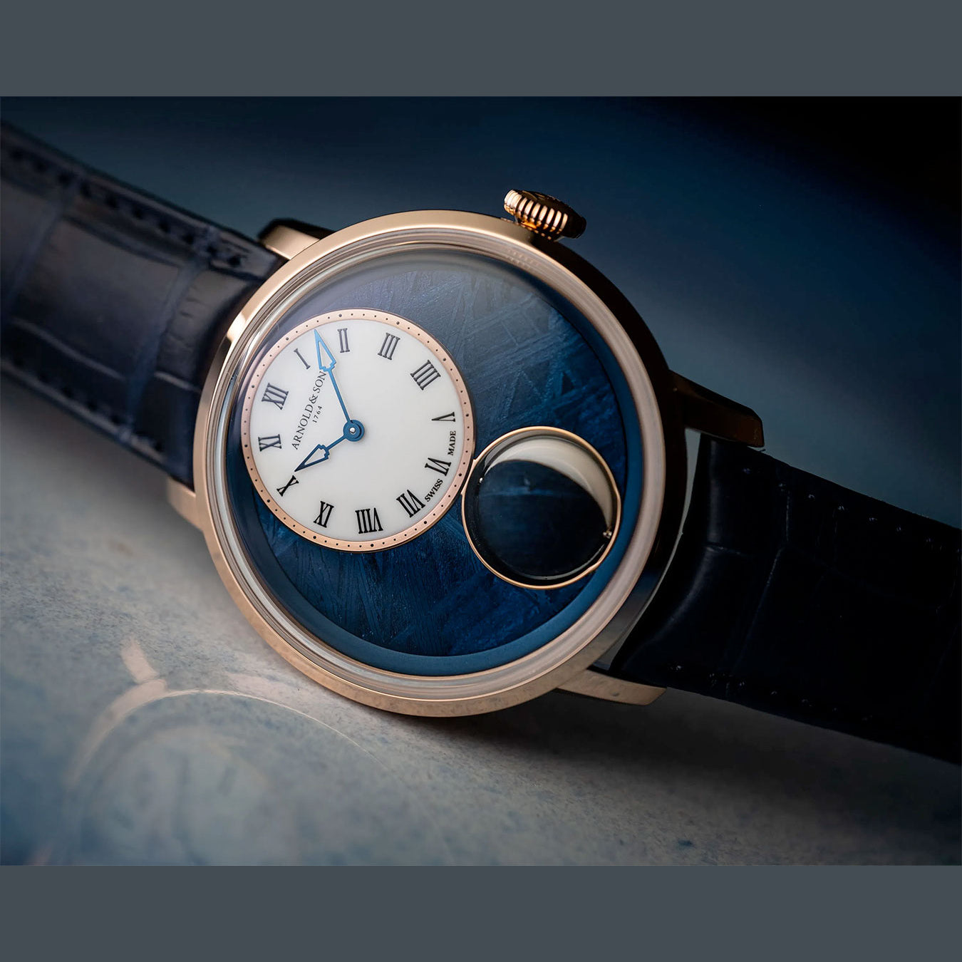 Arnold & Son 1LMAR.Z01A.C211R Luna Magna Red Gold Meteorite 44mm