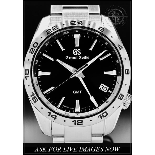 Grand Seiko SBGN027 Sport Collection GMT Steel Bracelet with Black Dial