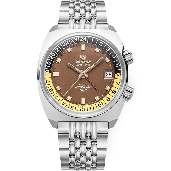 Nivada Grenchen 32061A04 Antarctic GMT Tropical Beads of Rice