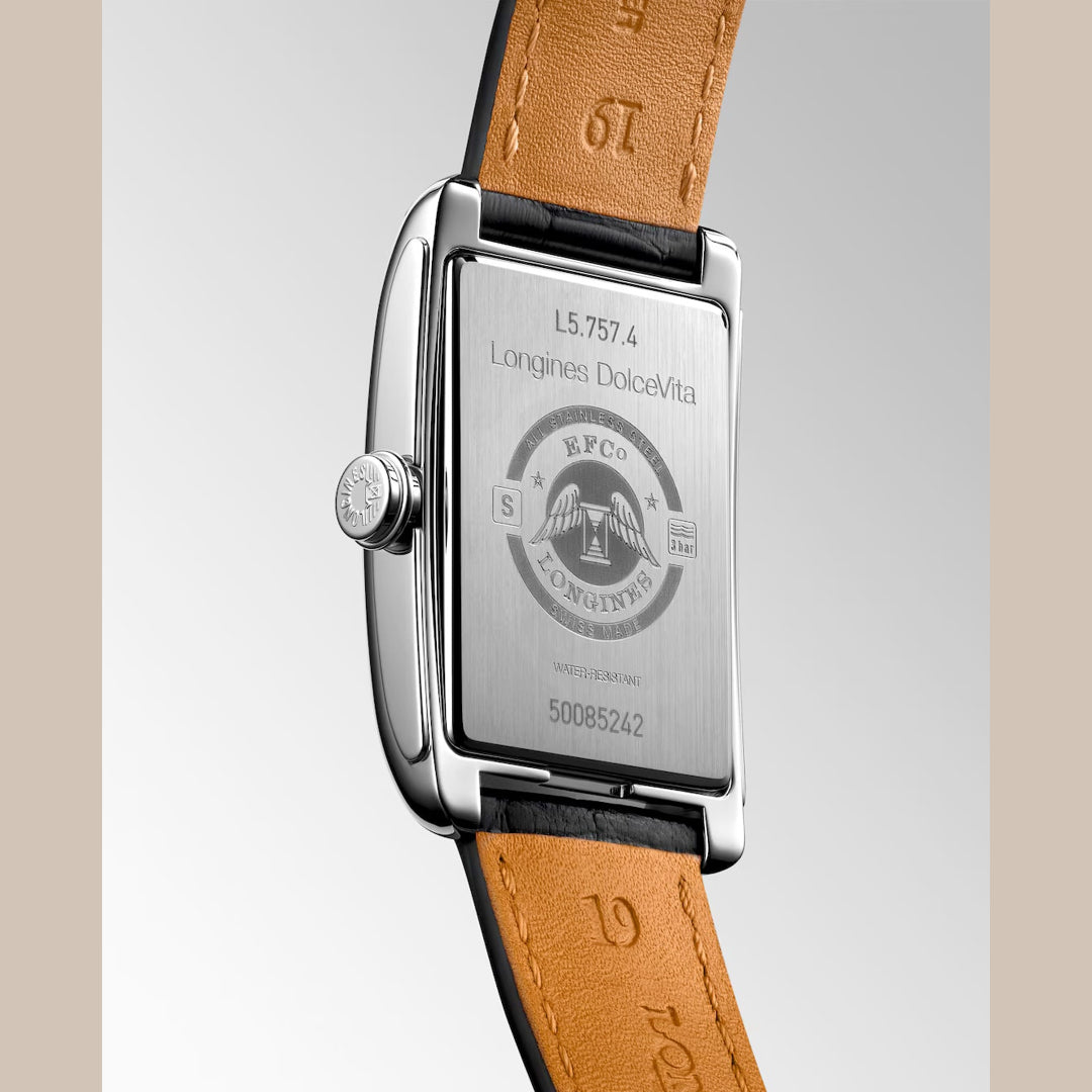 Longines L5.757.4.71.0 Dolcevita on Black Alligator Strap