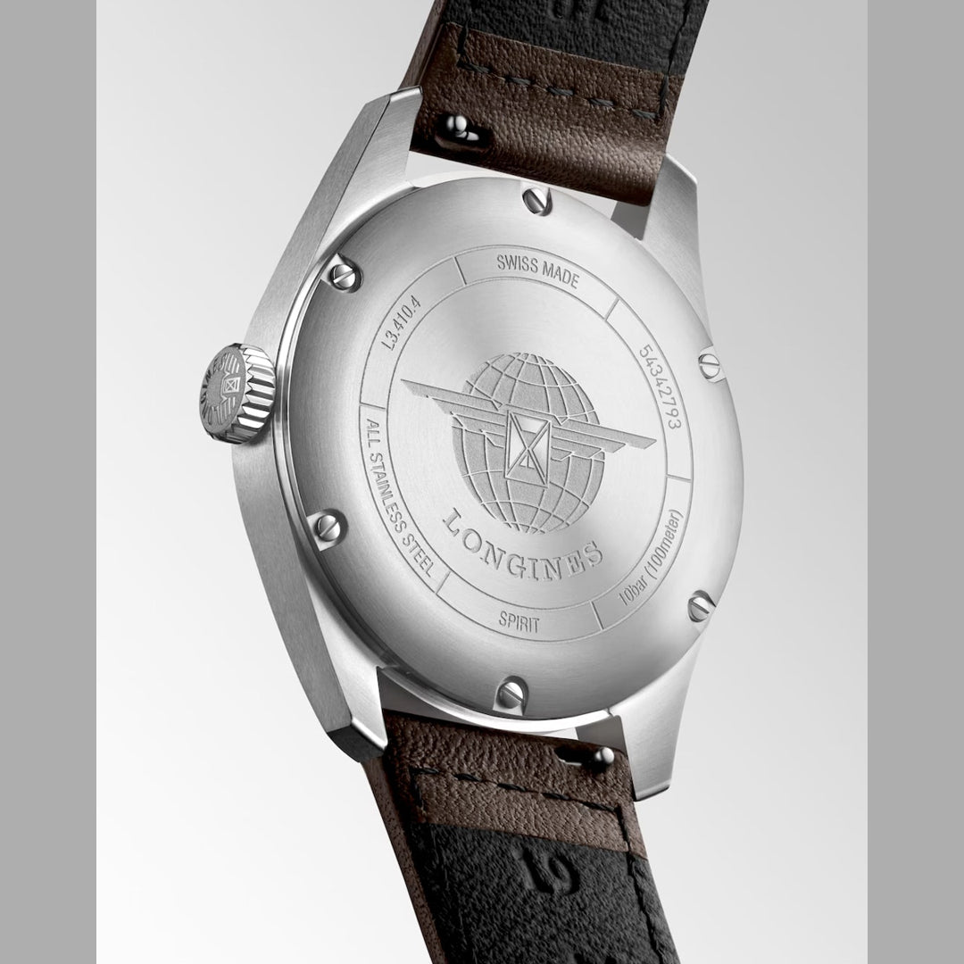 Longines L3.410.4.53.0 Pioneer Spirit Black Dial on Strap 37mm