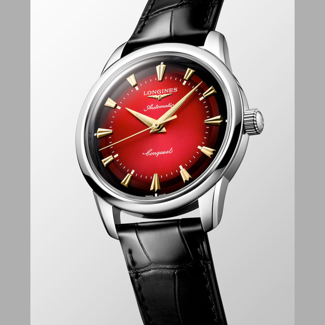 Longines L1.651.4.09.2 Conquest Heritage Year of The Snake Edition Red Dial on Strap