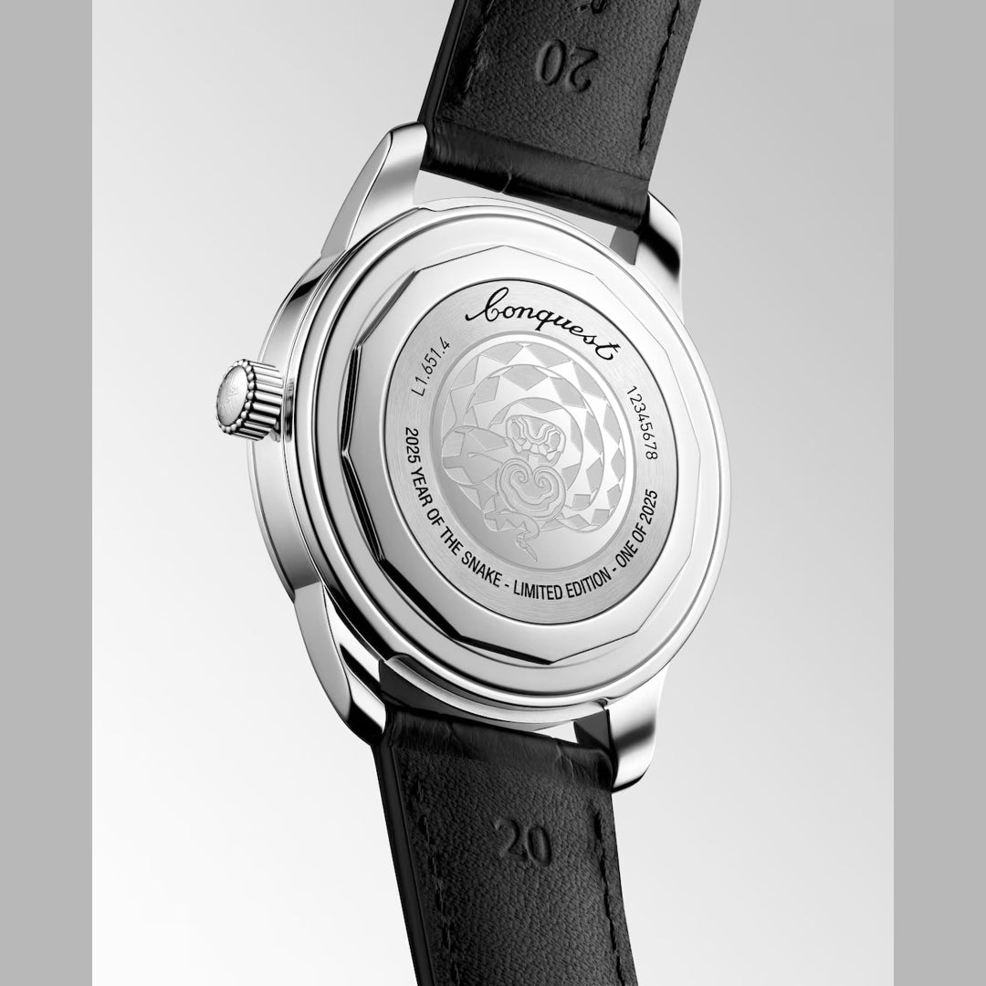 Longines L1.651.4.09.2 Conquest Heritage Year of The Snake Edition Red Dial on Strap