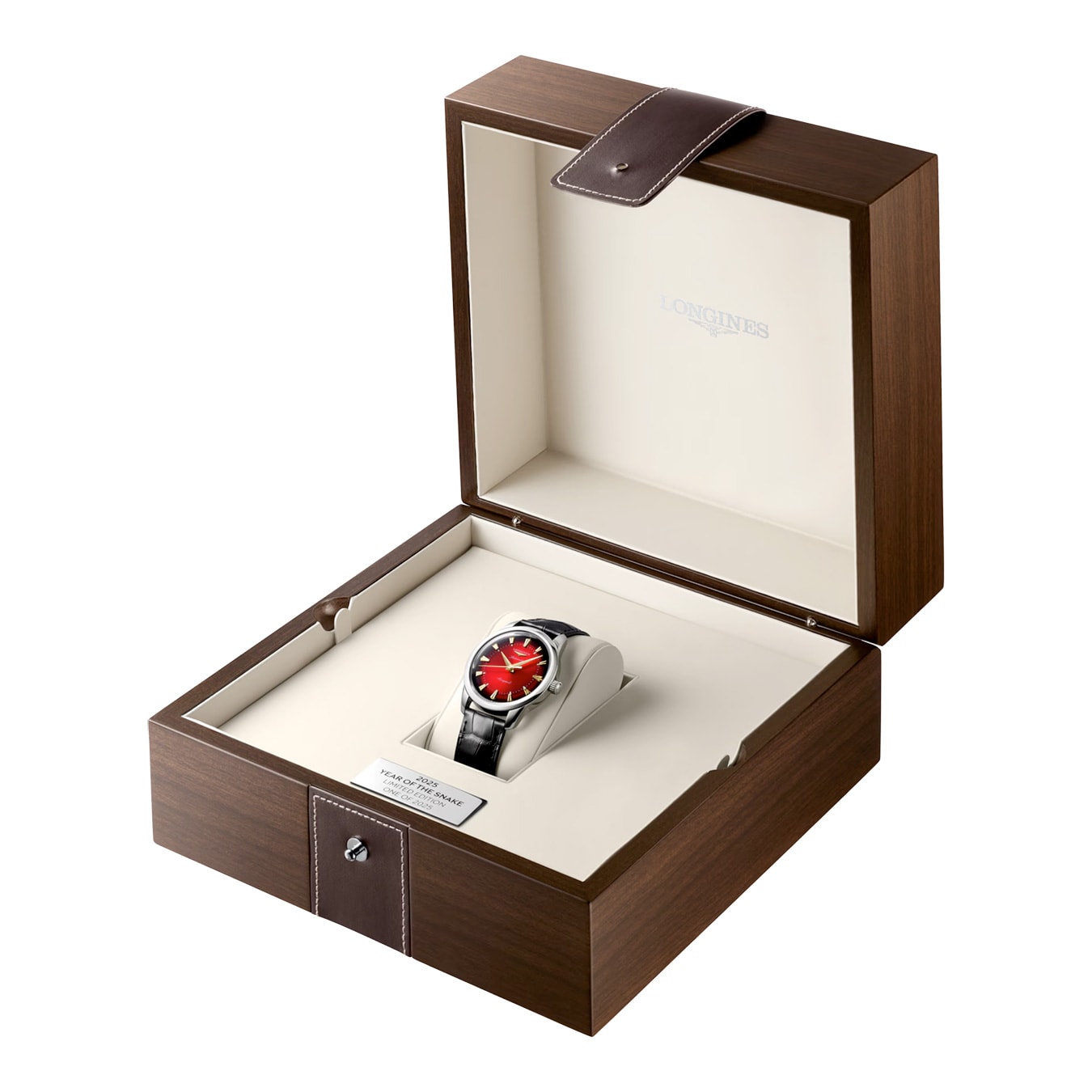 Longines L1.651.4.09.2 Conquest Heritage Year of The Snake Edition Red Dial on Strap